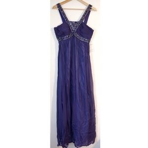 Formal Beaded Purple Dress